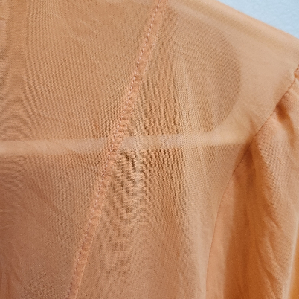 Theory Semi-Sheer Button-Up Blouse Size Small Mad… - image 8